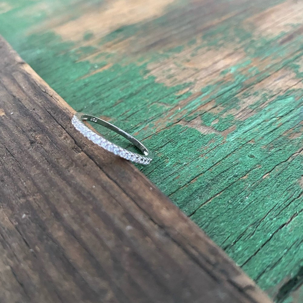 925 Sterling Silver Simple Ring - image 2